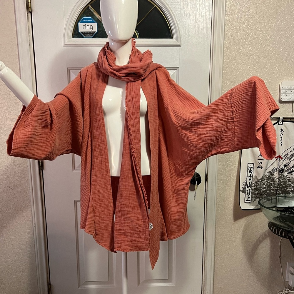 Boho Chic jacket and scarf set! Very Isabel Marant style, lightweight!